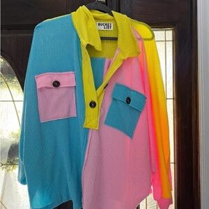 BUCKETLIST adult Vibrant Multicolor Button-Down Shirt